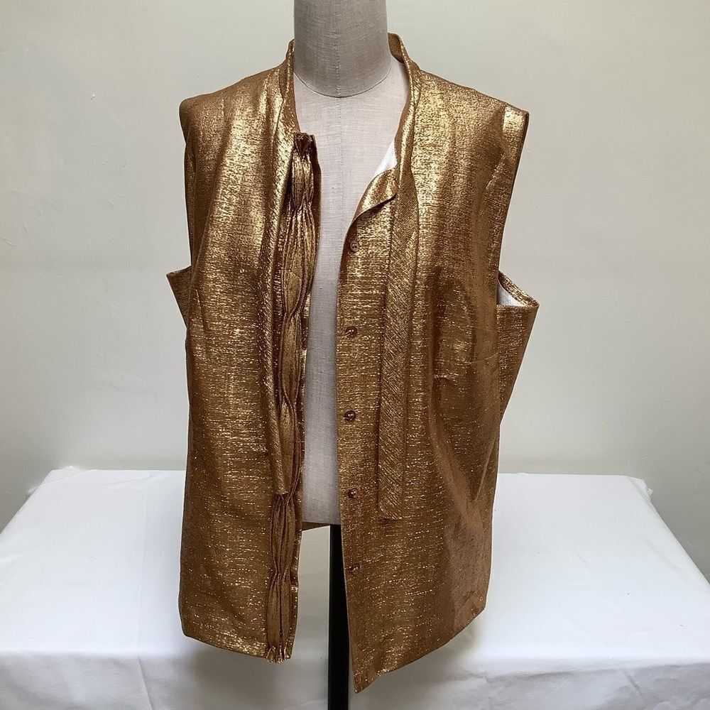 David Szelto Paris $900. Vest Vibrant Gold Vest Vintage